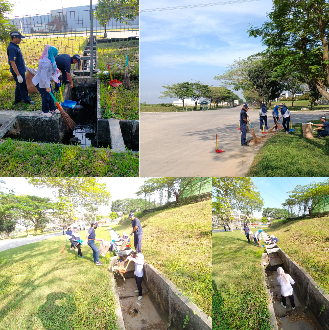 Bersih-bersih sampah di luar area PT. Daiho Indonesia